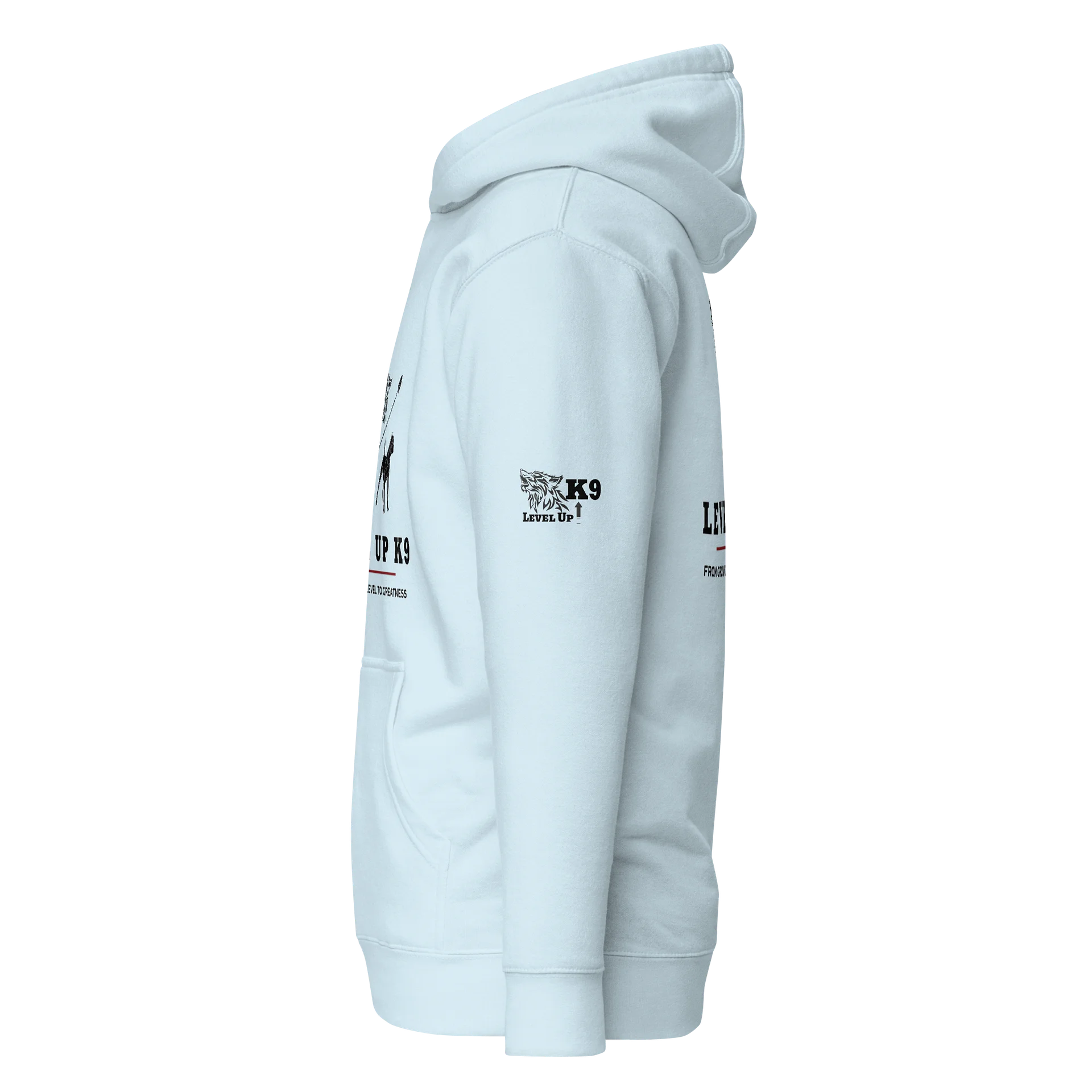 Level-UP K9 Standard Hoodie ( Light Blue ) product image (4)