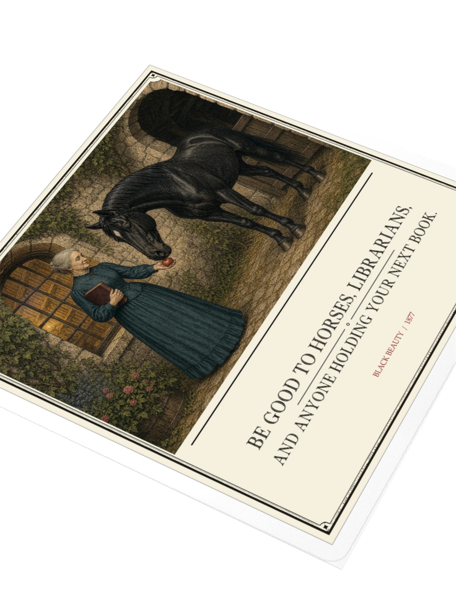 Be Good Horses Librarians Anyone Holding Your -- Black Beauty Sticker product image (3)