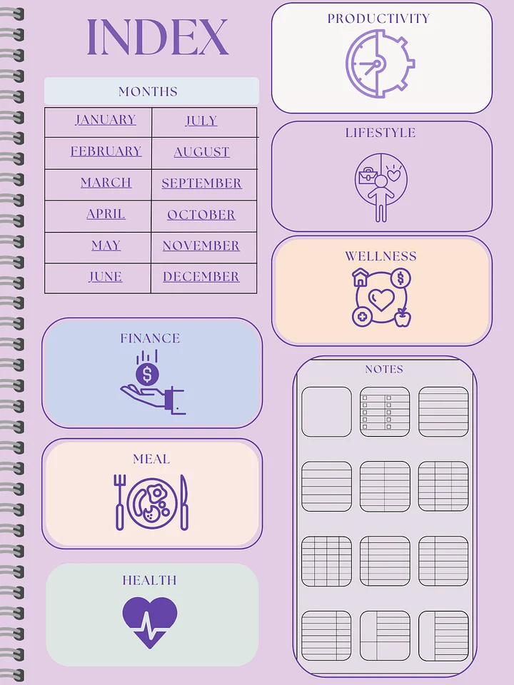 Detailed Undated Planner - Blue product image (2)