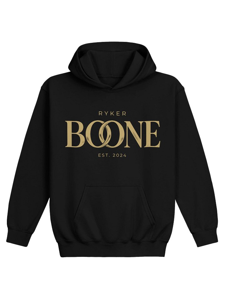 Ryker Boone Youth "Gold Logo" Heavy Blend Hoodie (Black/Gold Logo) product image (1)