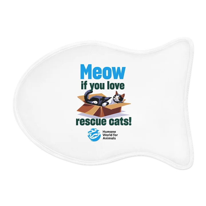 Meow if you love rescue cats - Pet feeding mat product image (1)