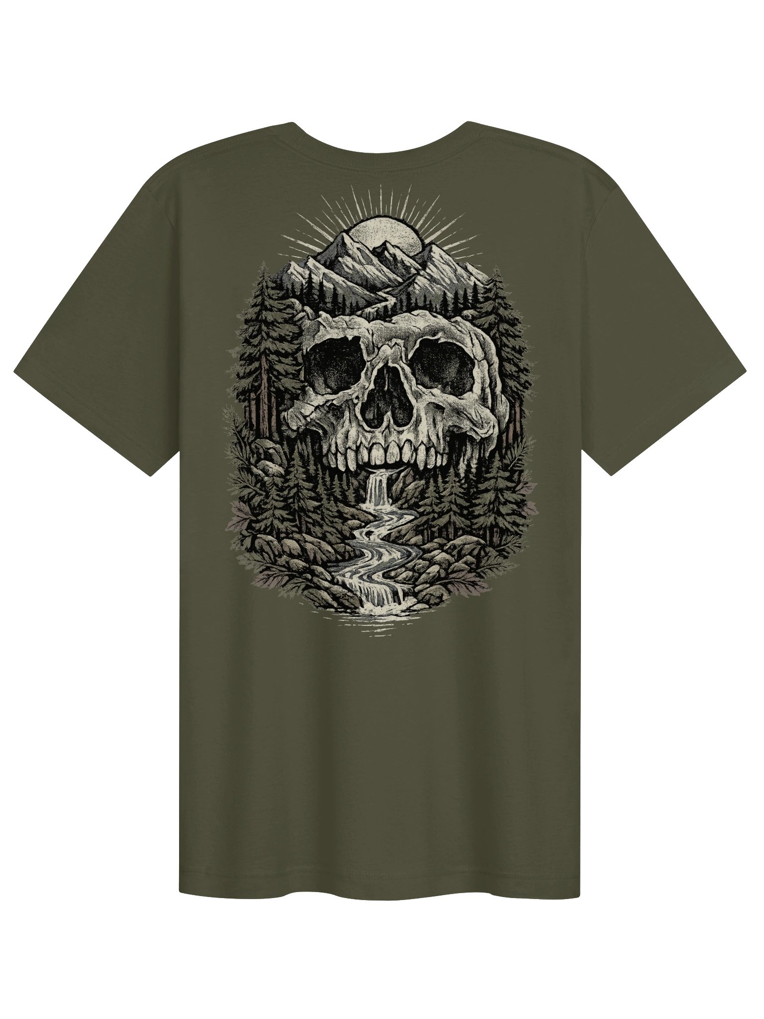 Mountain Skull Back-Print Graphic Tee product image (6)