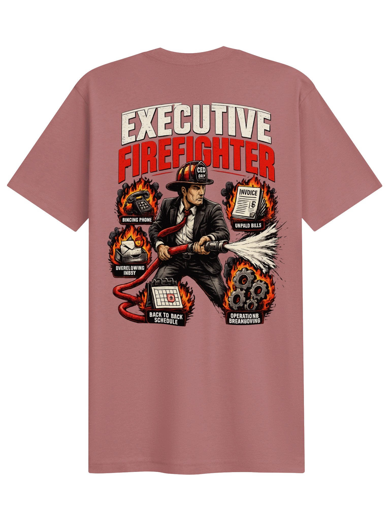 Executive Fire Fighter T-Shirt -Pink product image (2)