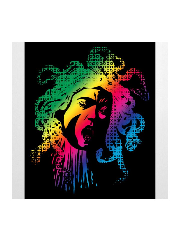 Sticker - Rainbow Halftone Medusa on Dark product image (2)