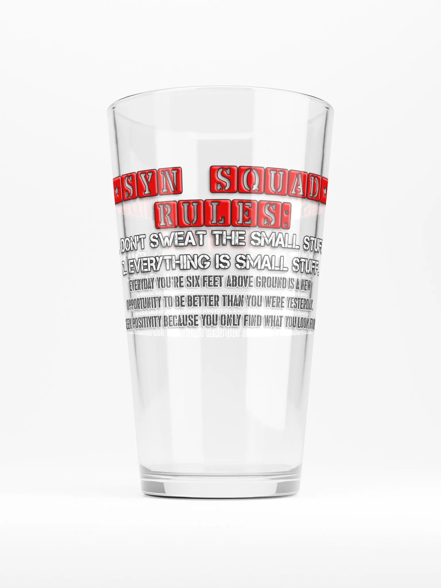 Synisisms Collection - 2 Rules Pint Glass product image (2)