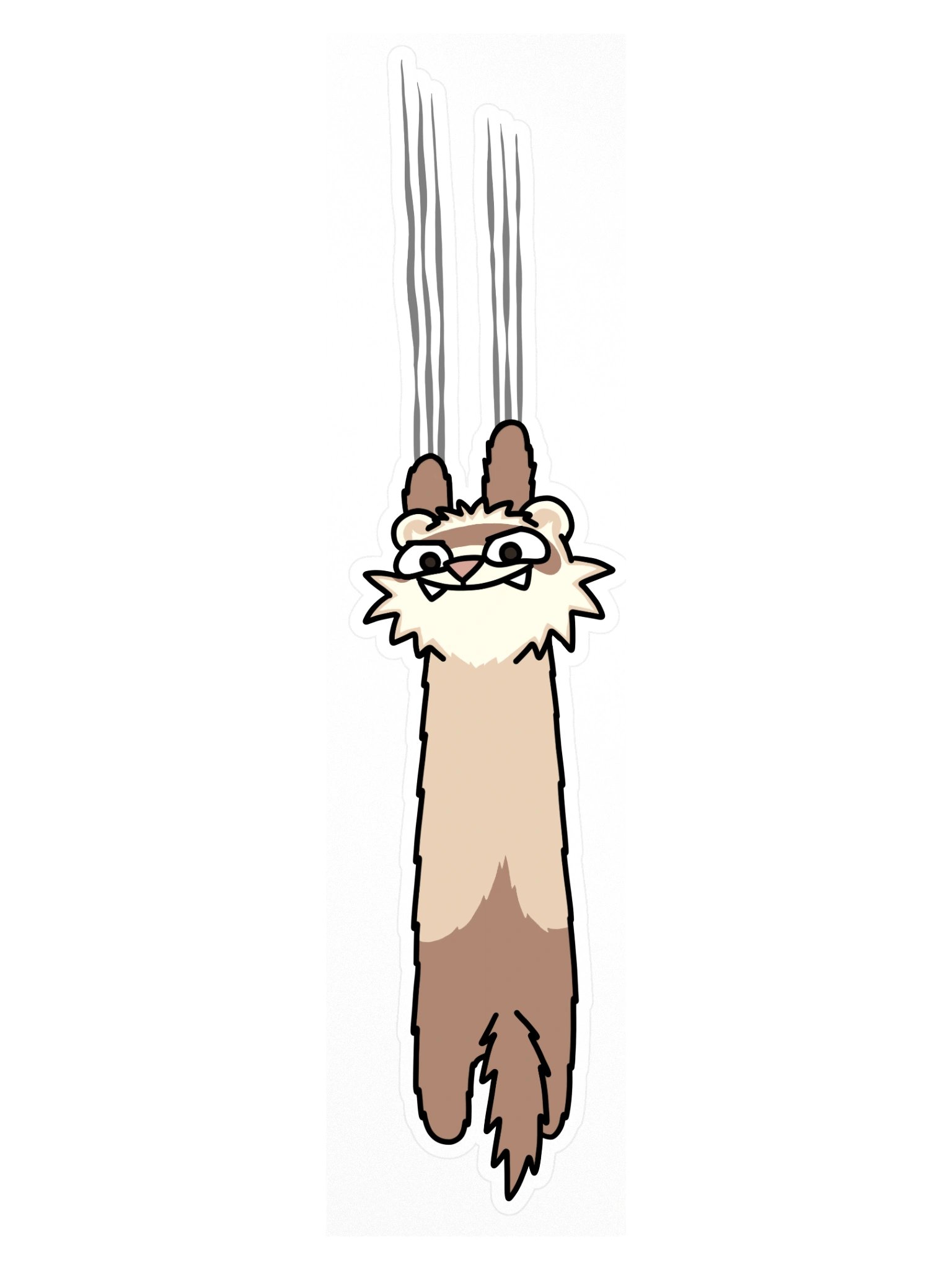 Ferret Scratch | Long Car/Laptop Stiker product image (4)