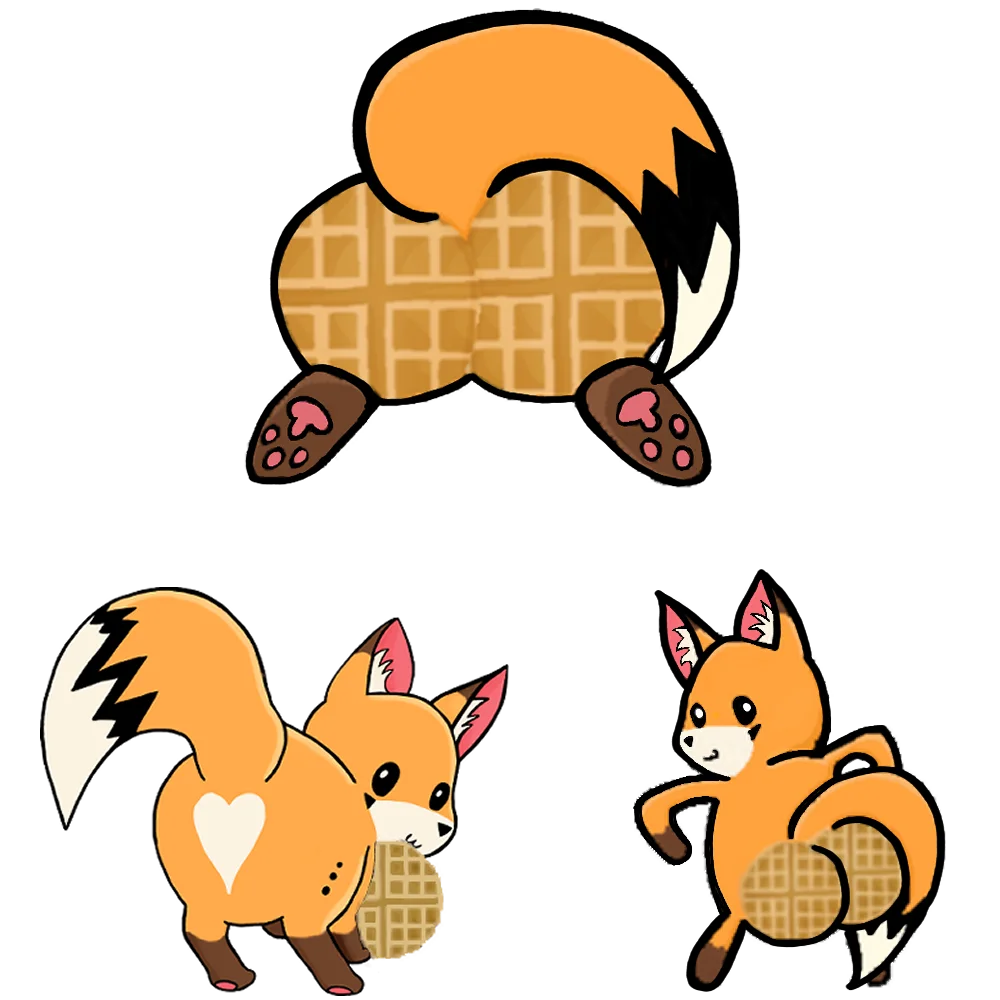 April Fools - Waffle Butts Sticker product image (1)