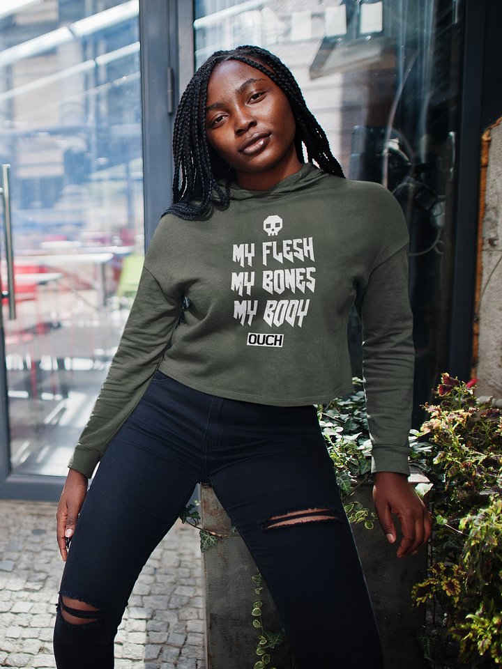 My Whole Body Hurts fleece crop hoodie product image (1)