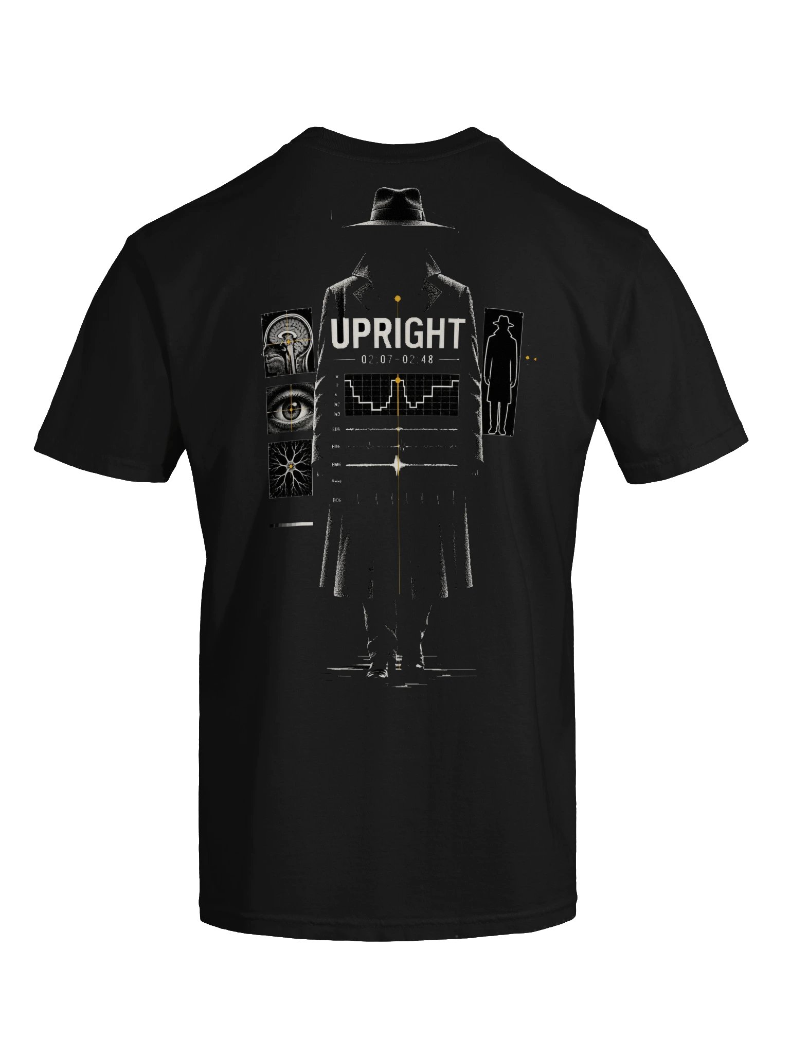UPRIGHT — Hat Man Sleep Study Horror T-Shirt product image (19)