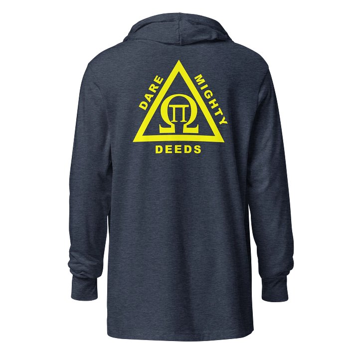 Delta Omega Pi - Dare Mighty Deeds Long Sleeve Hooded Tee product image (4)