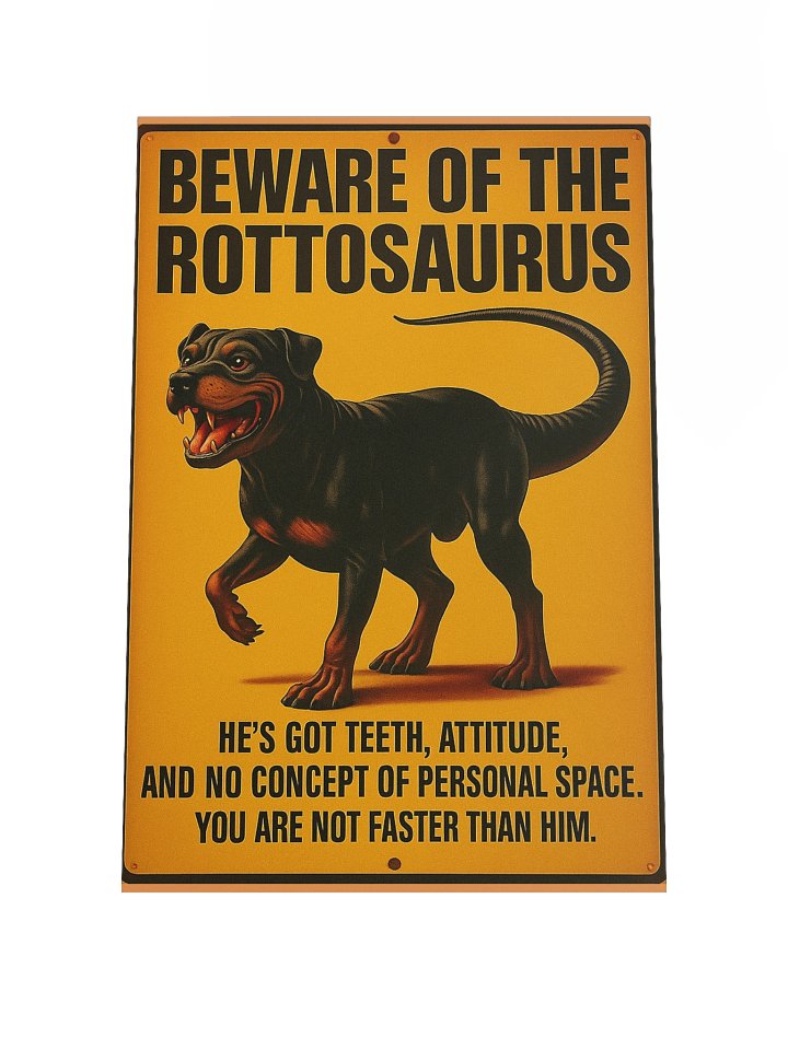 Beware of the Rottosaurus Poster product image (2)
