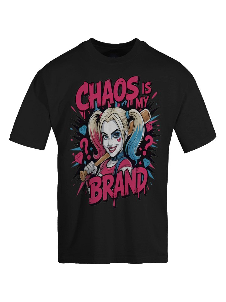 Brand of Bedlam: Harley Quinn Chaos is My Brand Oversized Faded T-Shirt product image (1)