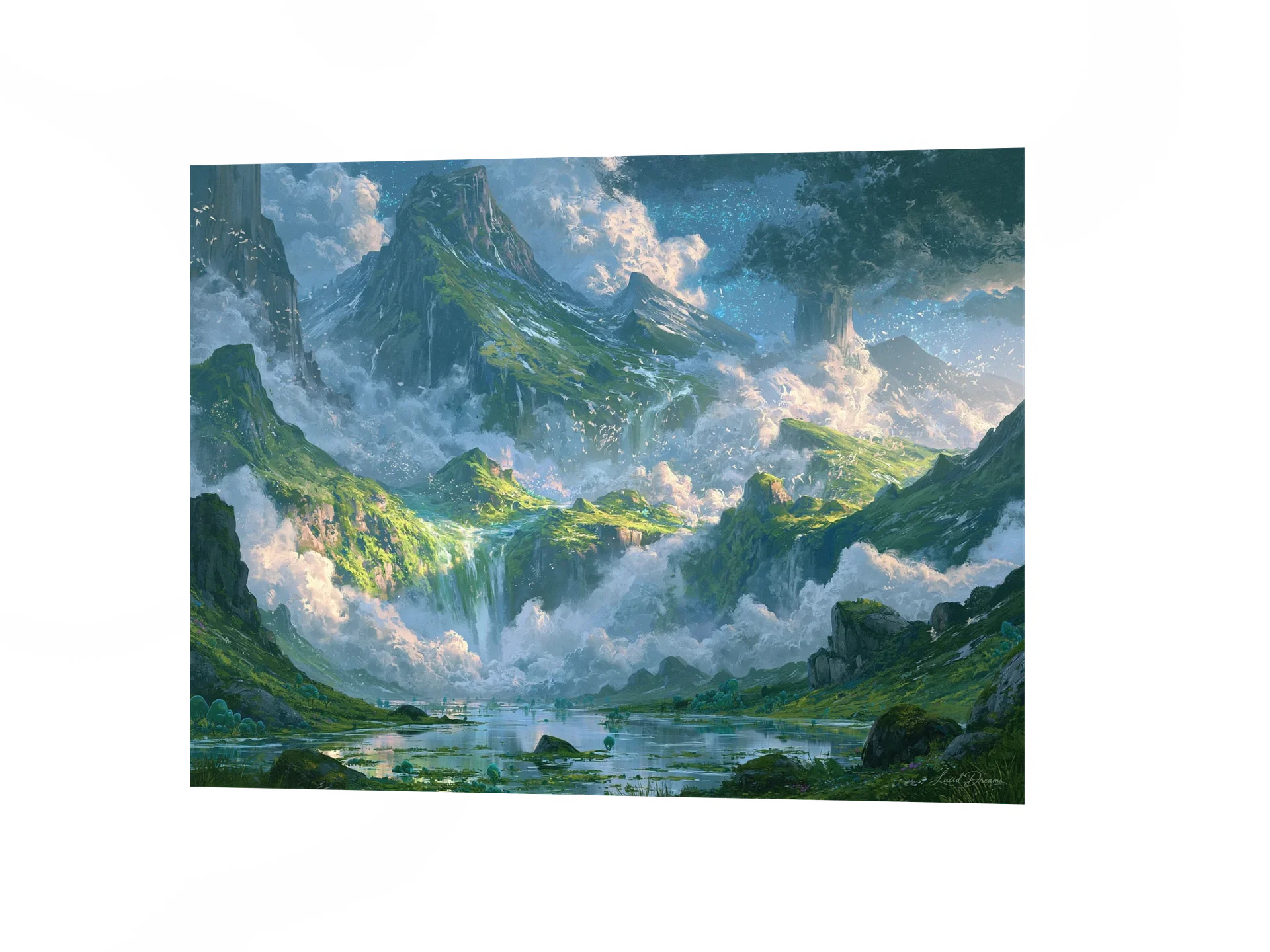 Emerald Mountains Art Print — The Emerald Sky Mountains product image (4)