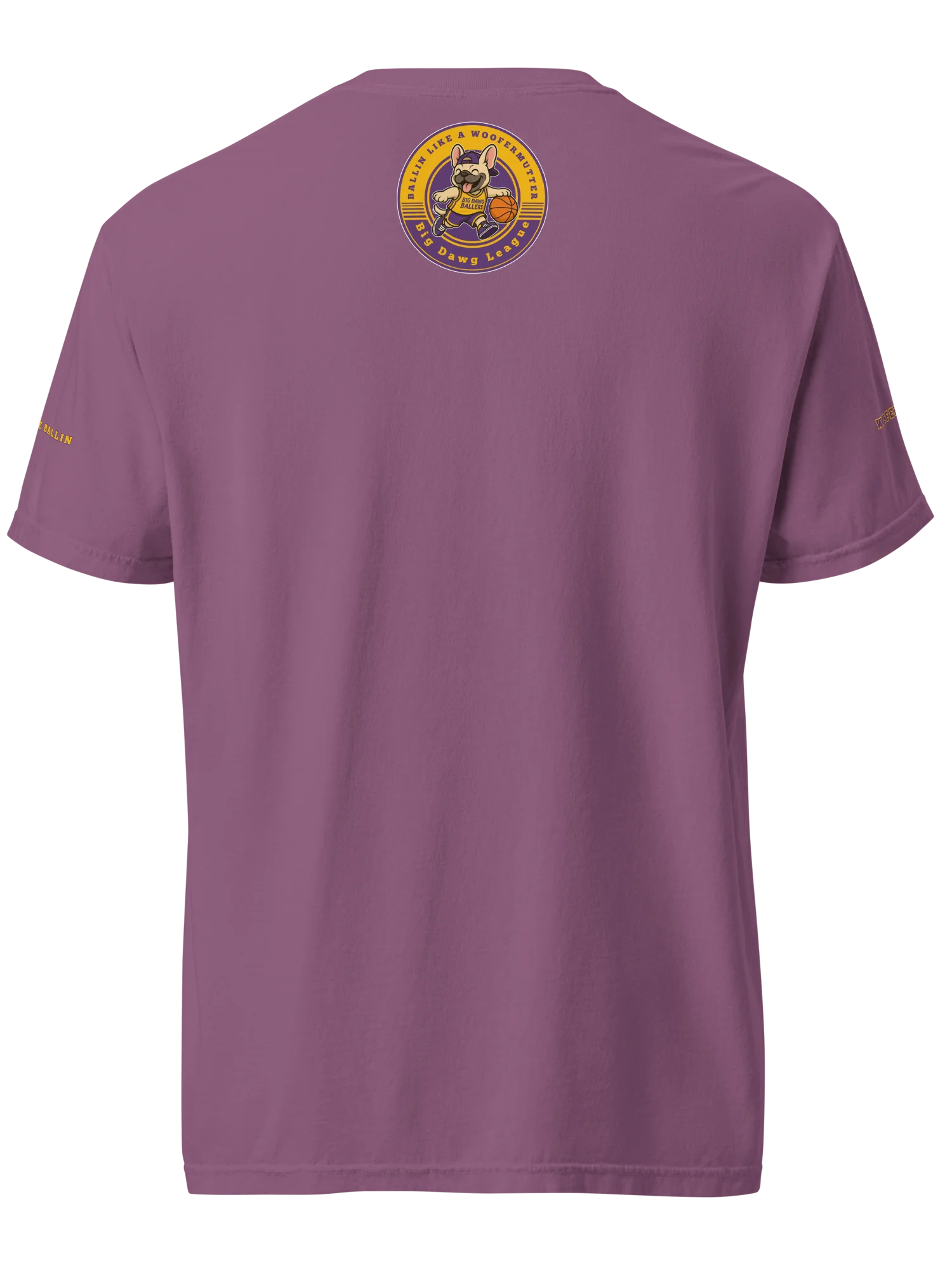 French Bulldog Ballin Like A WooferMutter™ Unisex Garment-Dyed Heavyweight T-Shirt product image (3)