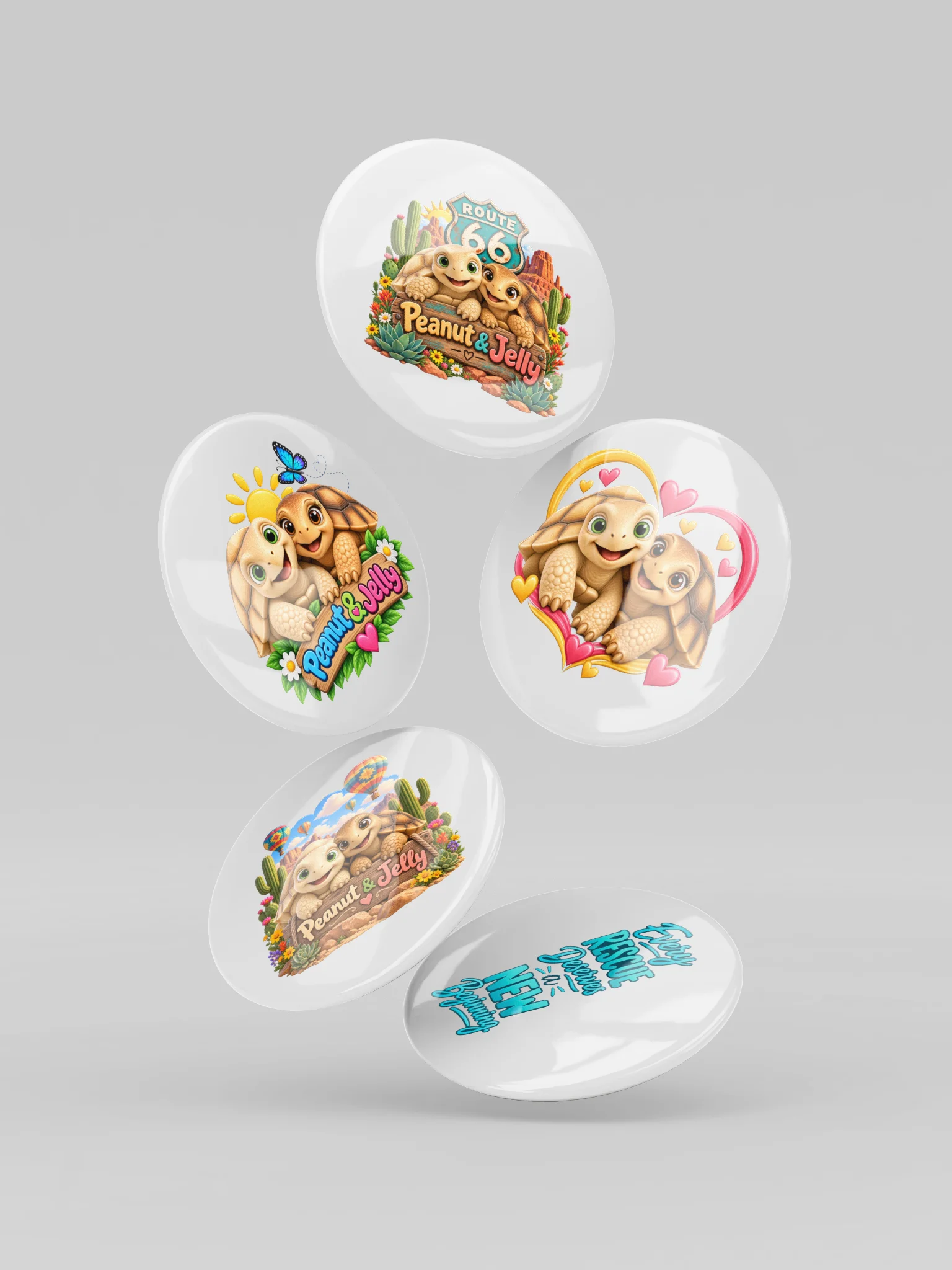 Peanut & Jelly’s Love and Adventure Button Pin Set product image (2)