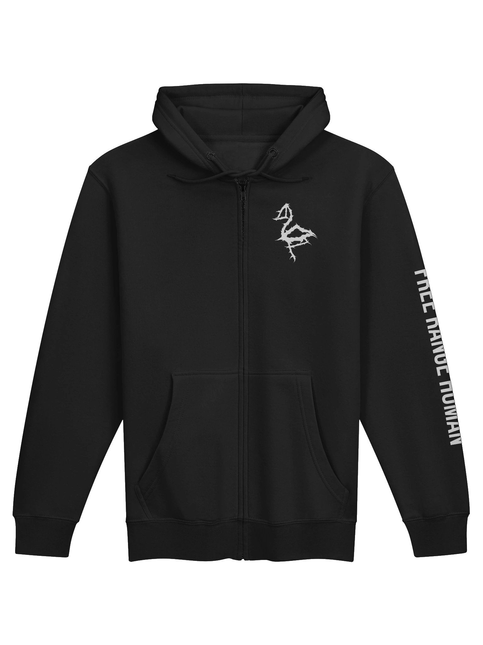 *BRAND NEW* DEATH METAL Flamingo/Empathy is Power Zip-Up Hoodie (WHITE DESIGN) product image (1)