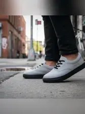 LM Origin™ Steel Gray Sneakers | Unisex Canvas Streetwear Shoes product image (1)