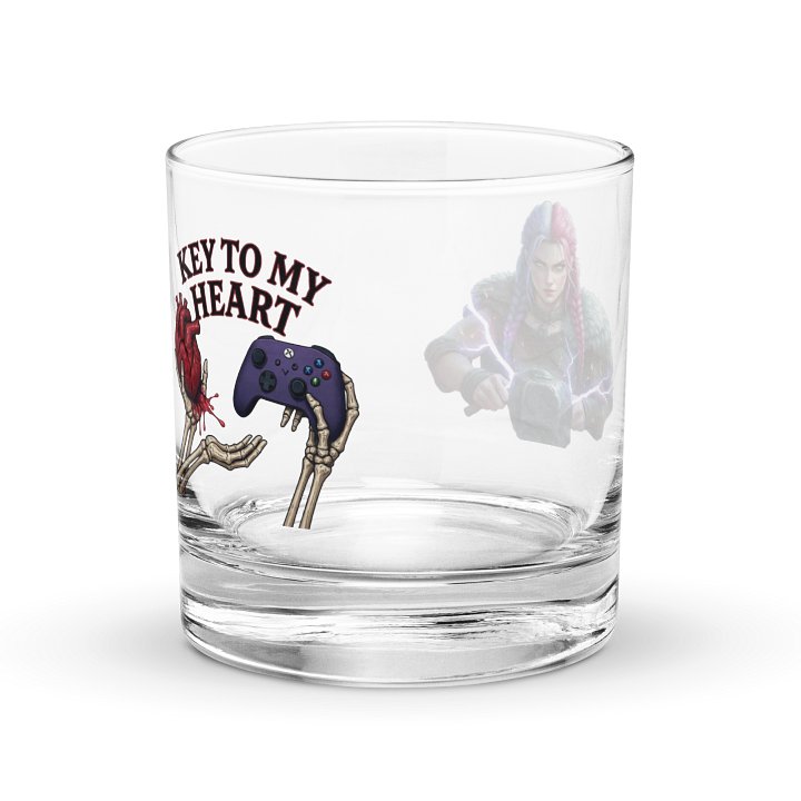KEY TO MY HEART/ HAMMER TIME glass cup product image (2)