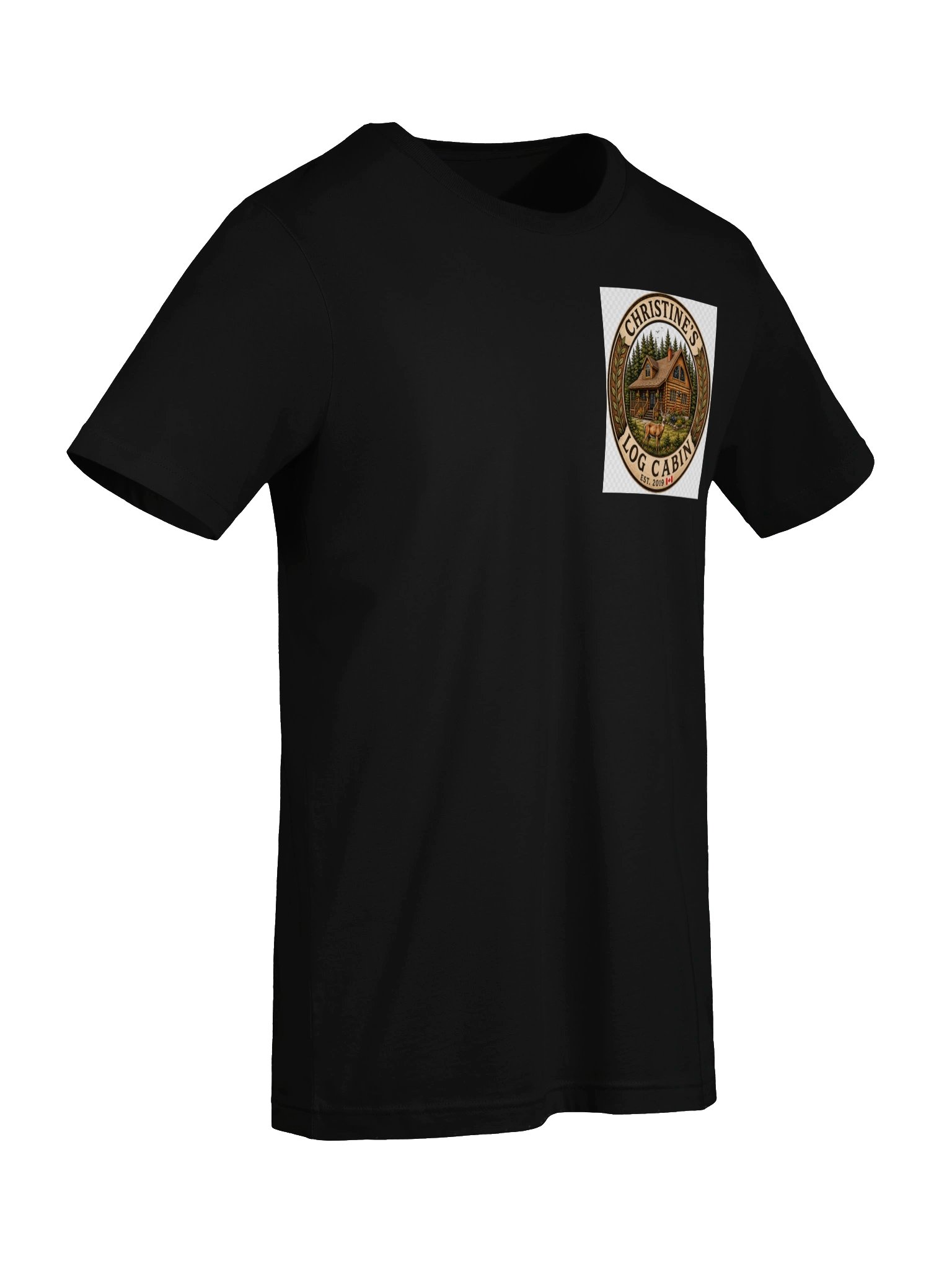 Christine's Log Cabin Premium Cotton T-Shirt | Rustic Logo Tee product image (7)