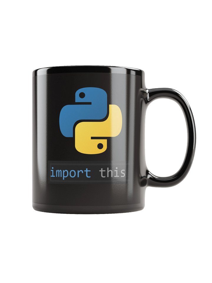 Pythonic Wisdom Black Mug product image (1)