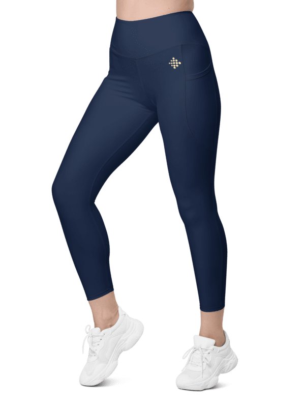Abstract Blue Leggings with Pockets product image (1)