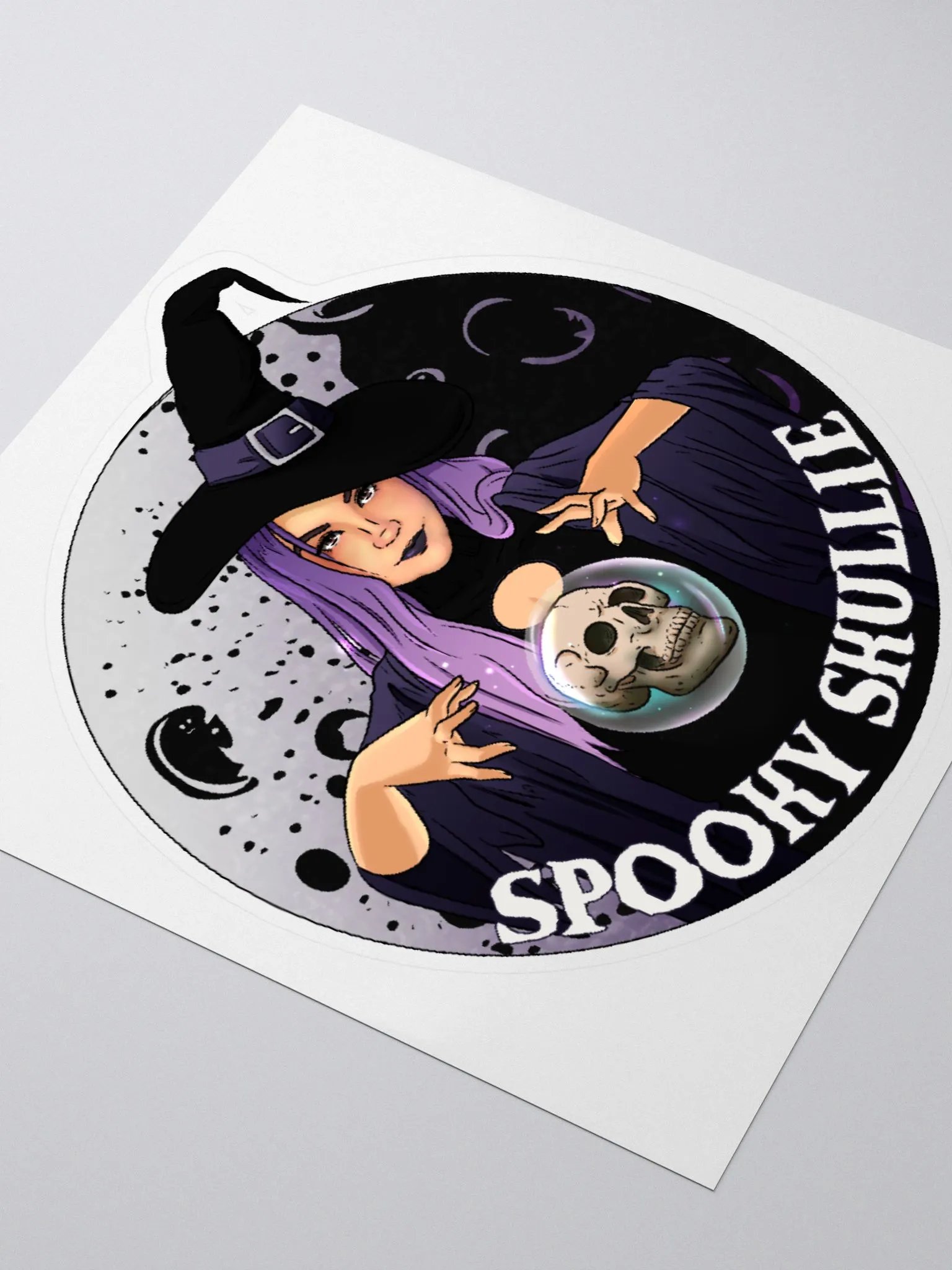 Spooky Skullie Podcast Logo Sticker product image (1)