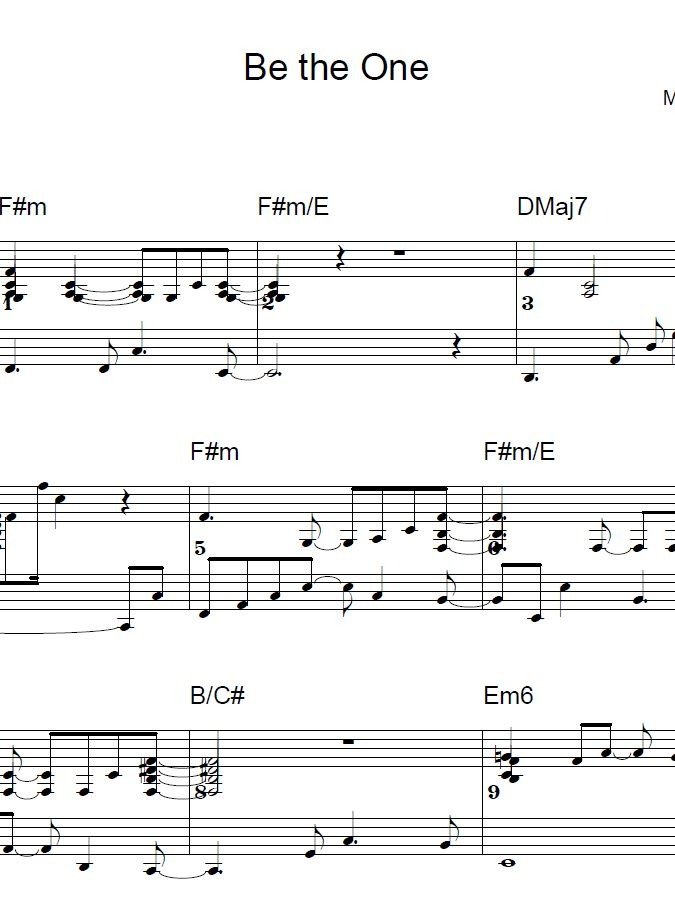 Be the One - ModJazz - Piano sheet music product image (1)