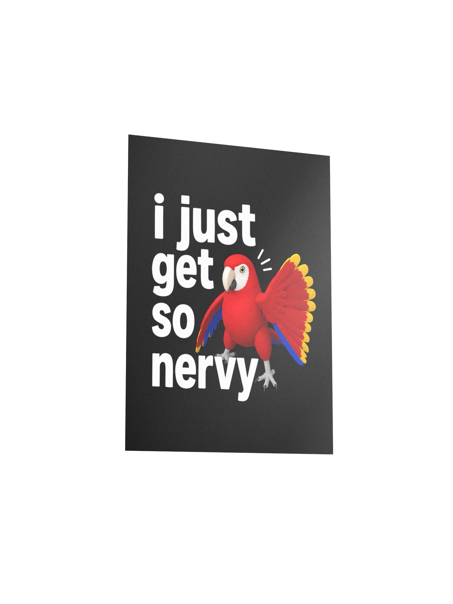 Scarlet Macaw - I Just Get So Nervy - Matte Paper Poster product image (3)