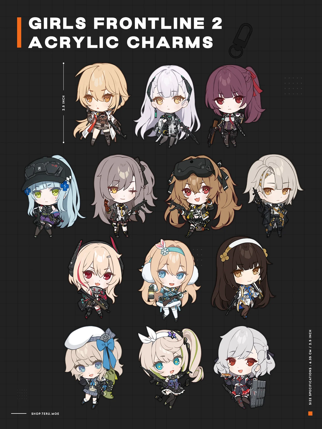 Girls Frontline 2 Acrylic Charms product image (1)