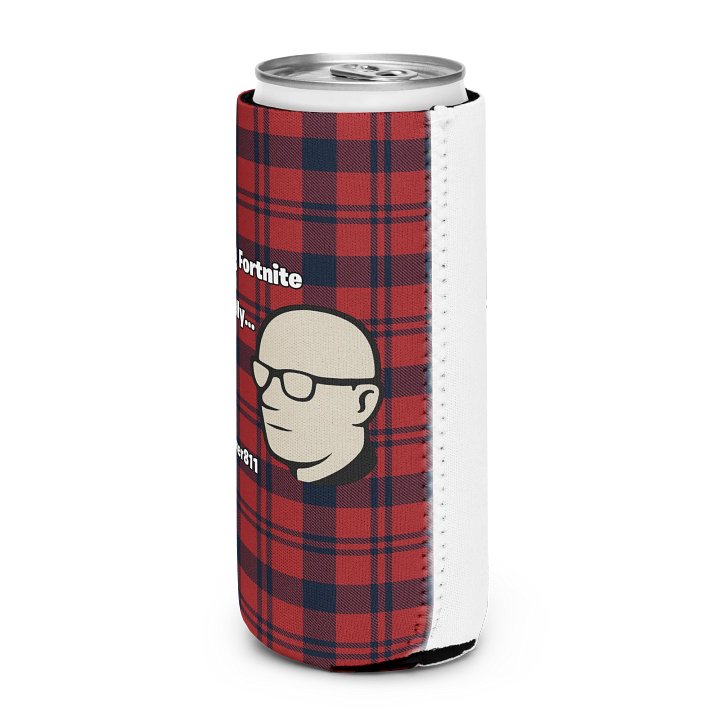 DadlyGamer “Playing Fortnite Comes Naturally” Can Coozie – Featuring the Legendary Dadly Plaid product image (11)