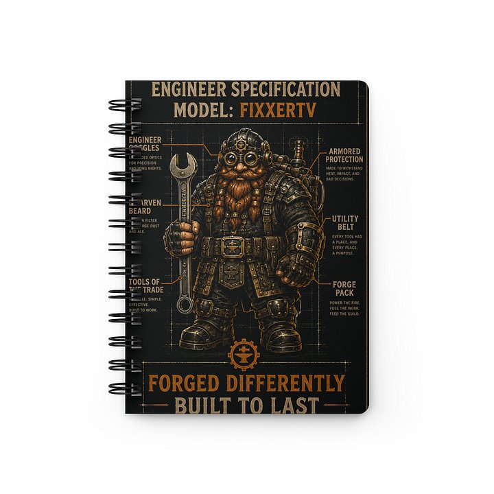 Forged Differently, Built to Last | FixxerTV Engineering Notebook product image (1)