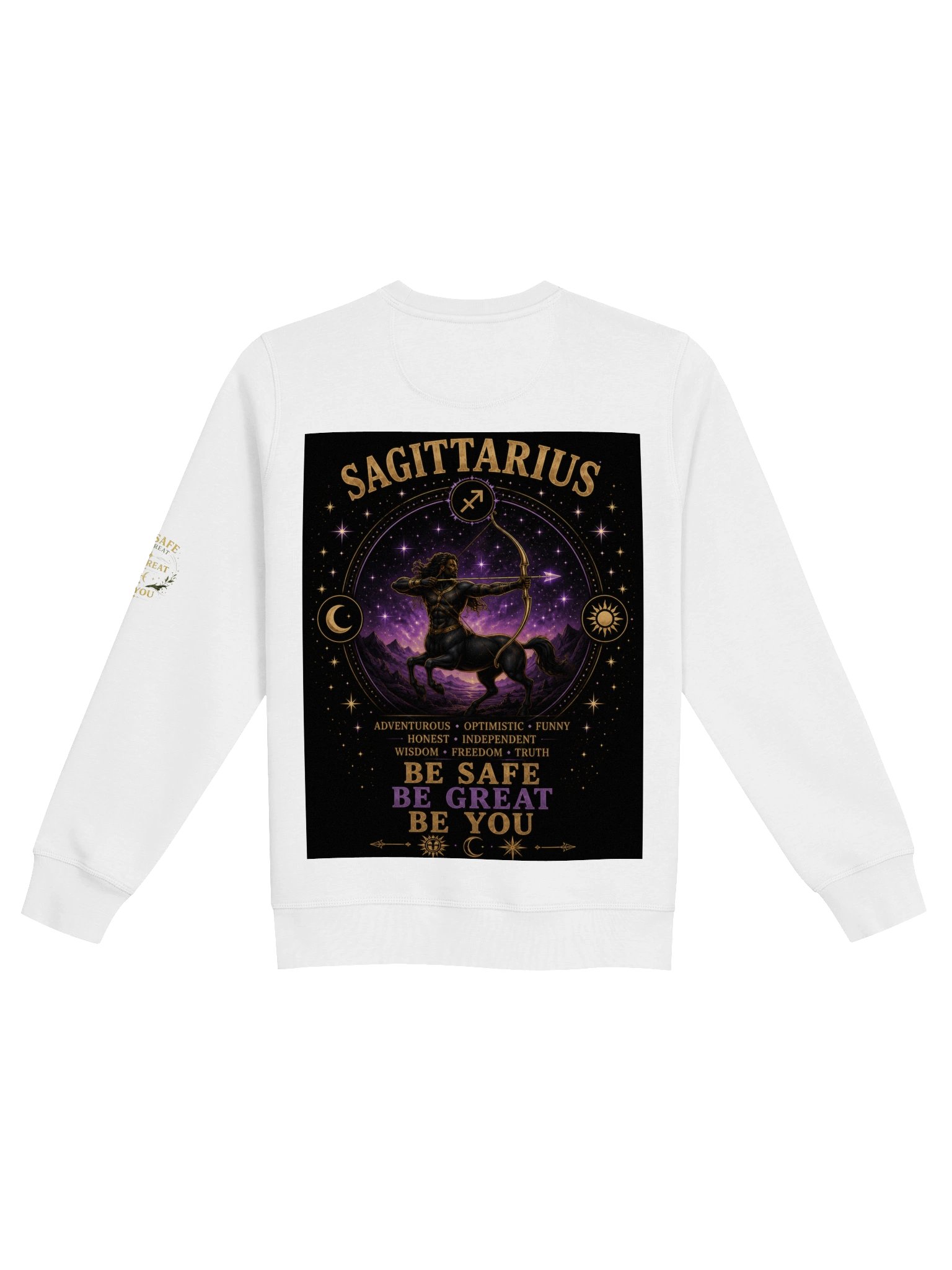 Sagittarius For the adventurers. Optimistic. Honest. Fearless. Sagittarius is always chasing the next horizon. 🏹 Be Safe. Be Great. Be You. product image (5)