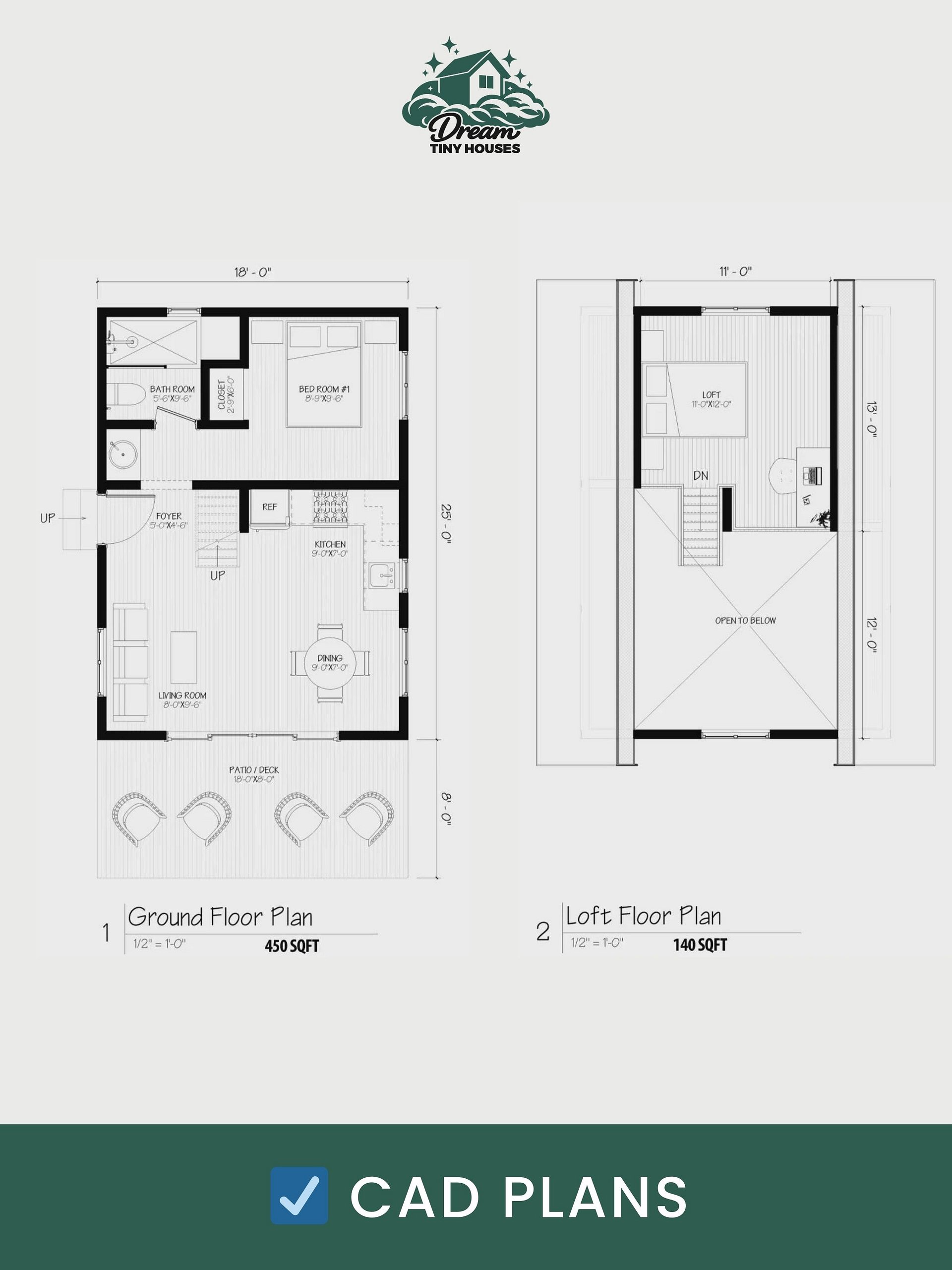The Auberge Tiny House Blueprint Set (CAD File + Materials List) product image (8)