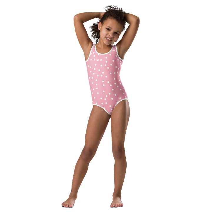 Girls’ Pink Polka Dot One-Piece Swimsuit product image (1)