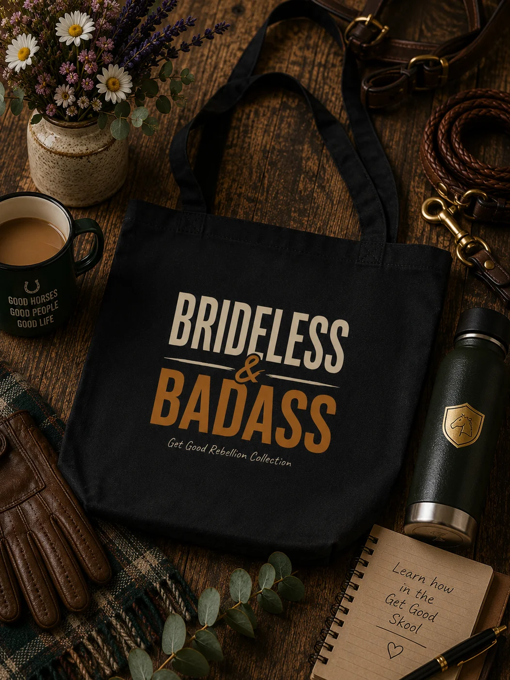 Bridleless & Badass Tote Bag - Series I product image (1)