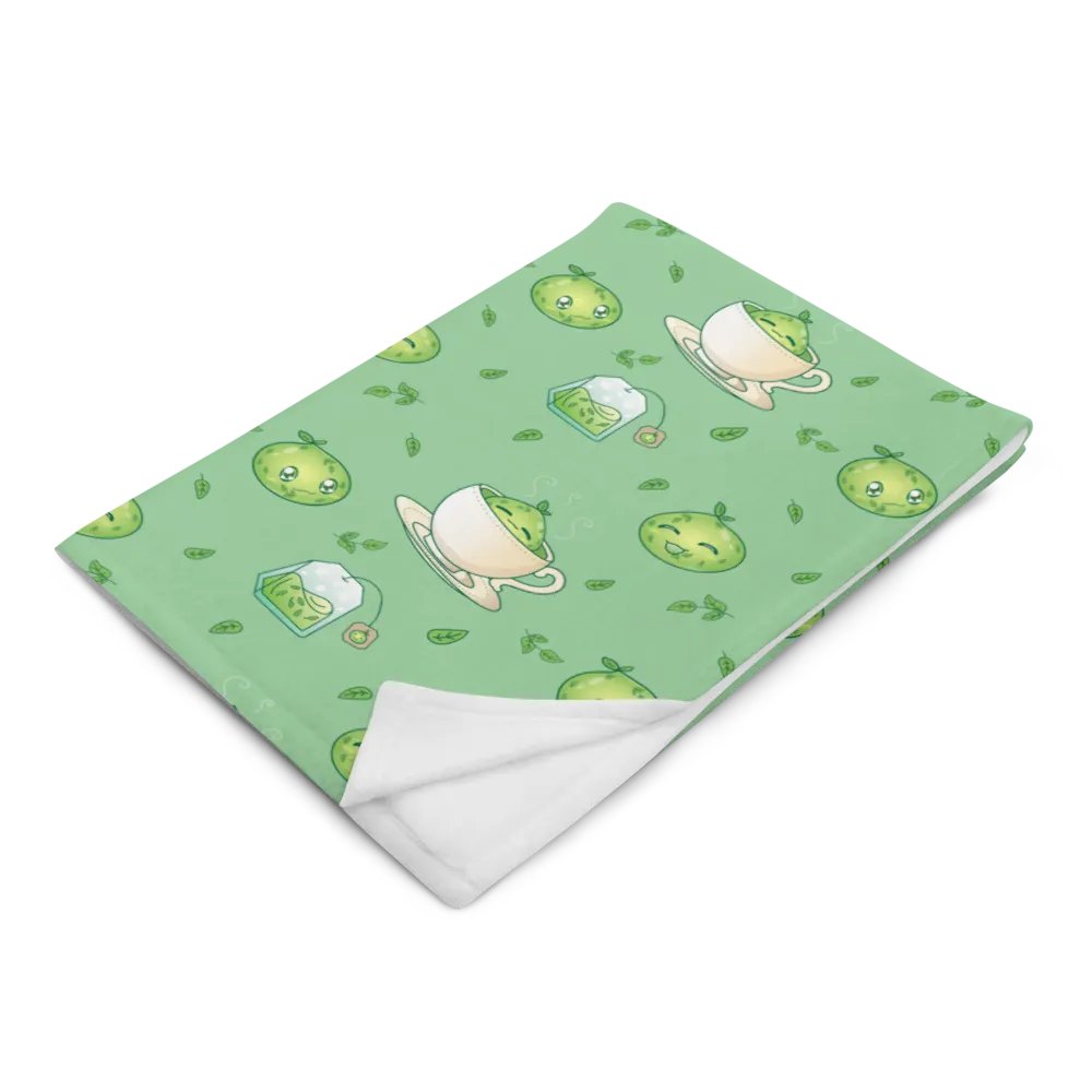 Green Tea Slime Throw Blanket product image (5)