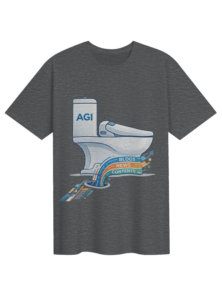 AI SLOP ECONOMY MEMES | AI Generated Content Saturation Meme T-Shirt for Developers product image (1)