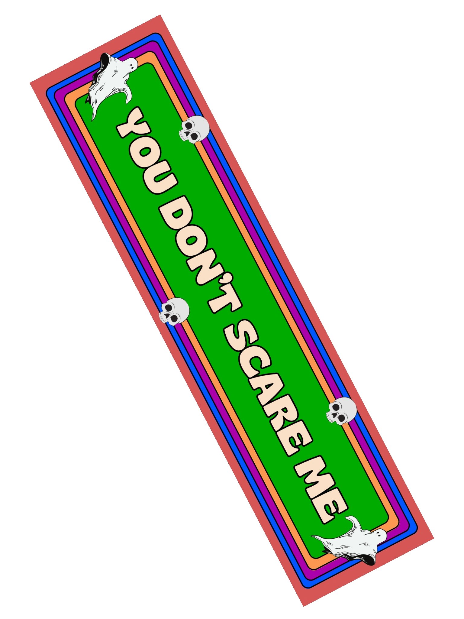 You Don’t Scare Me – Retro Horror Vibes Bumper Sticker product image (2)