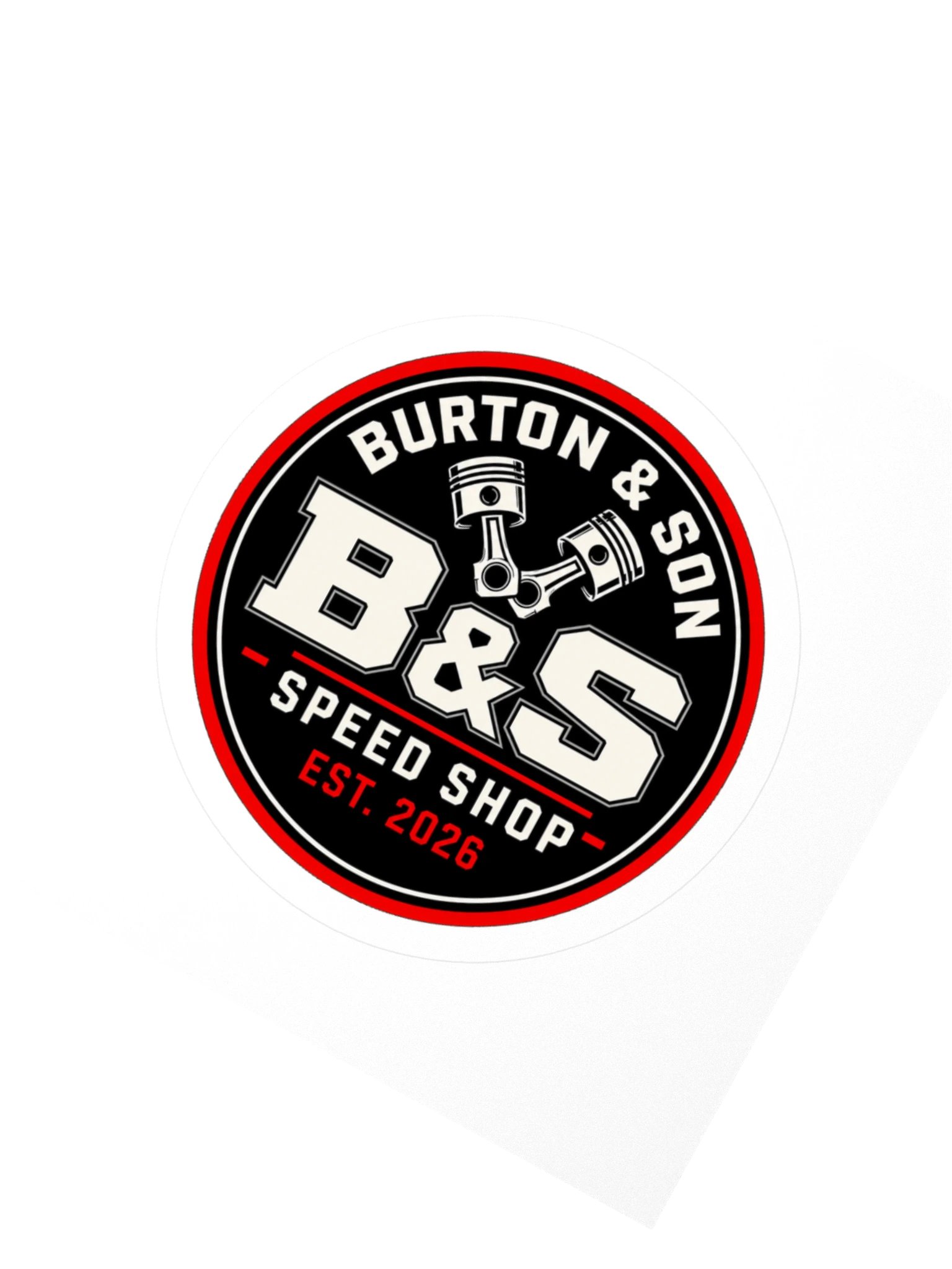 B&S Speed Shop Circle Logo Sticker product image (2)