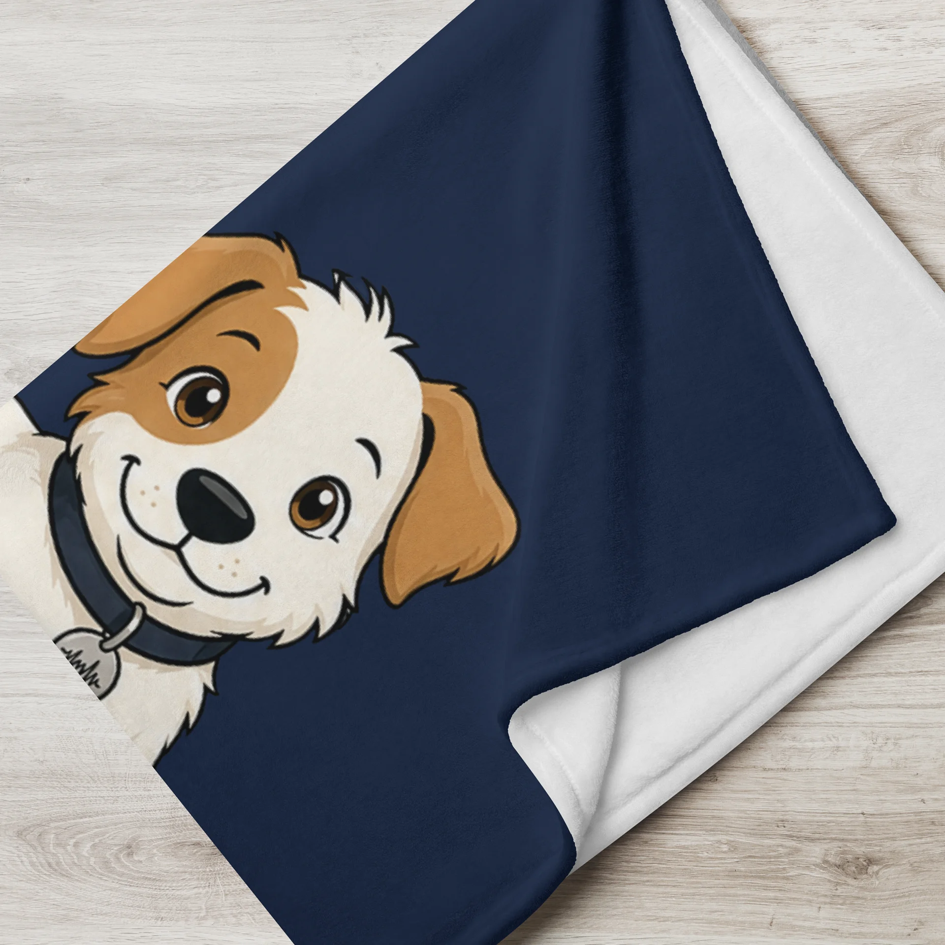 Sonance Dog Throw Blanket (Lying Down) Navy product image (2)