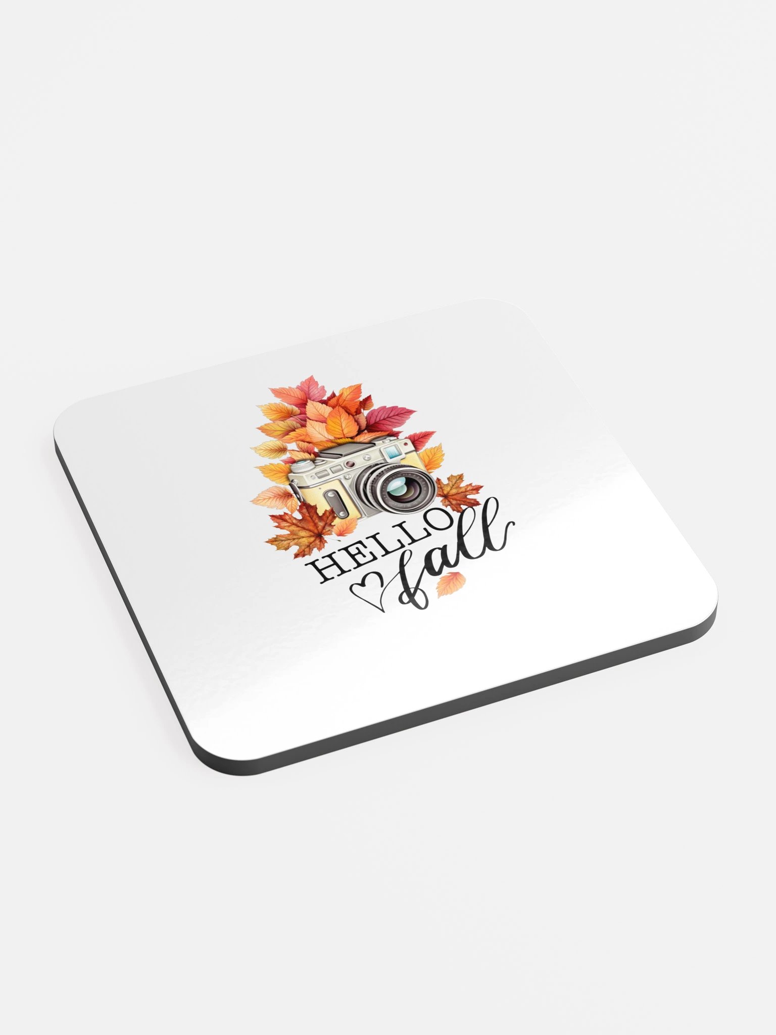 Peace Within Autumn Camera Glossed Cork Coaster product image (2)