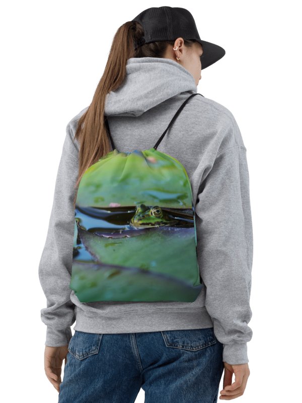 Drawstring bag - Frog under lily pad product image (2)