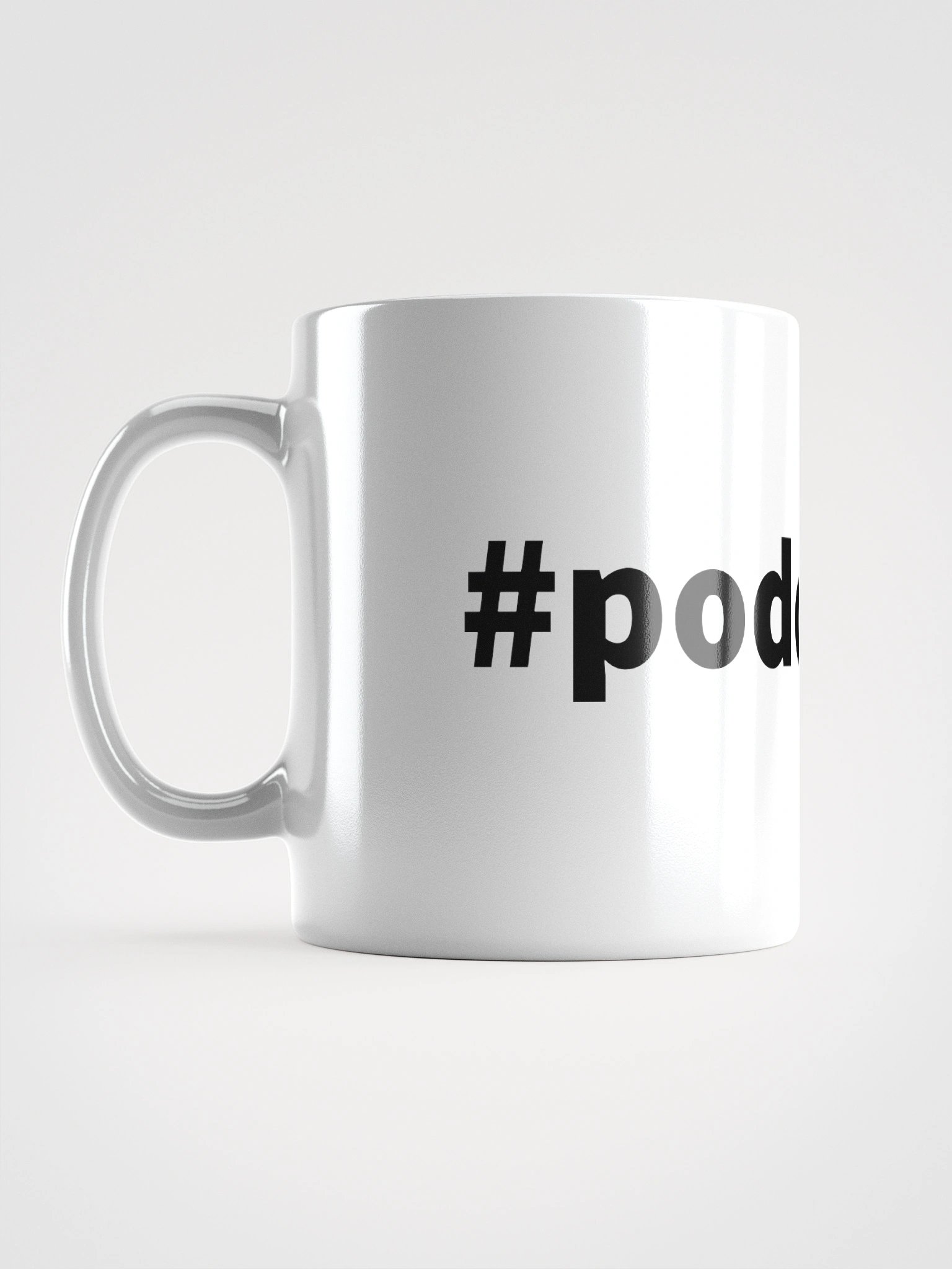 Podcaster Hashtag Ceramic Mug - White product image (3)