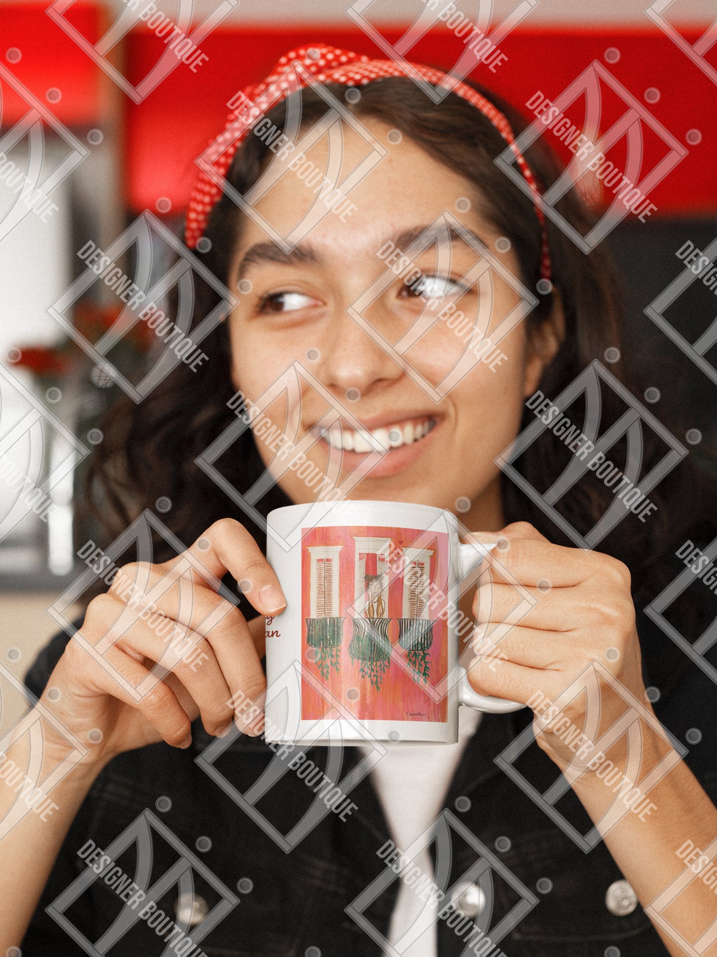 NN Designer Boutique x Camila Arraiza: Mug(Brunette) – Love is Brewing in Old San Juan product image (4)