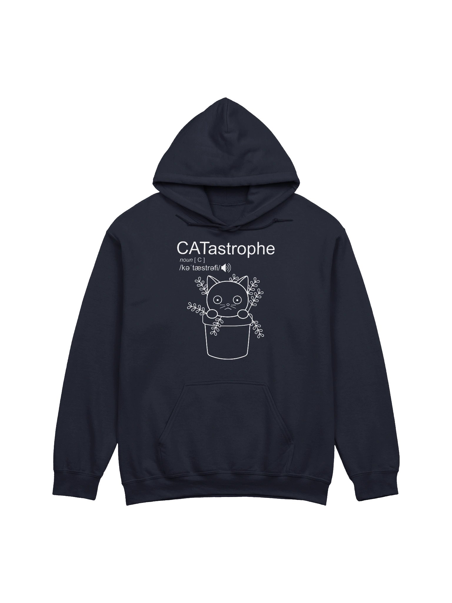 CATastrophe (Cat with Plant Pot) - Unisex Adult Hoodie product image (3)
