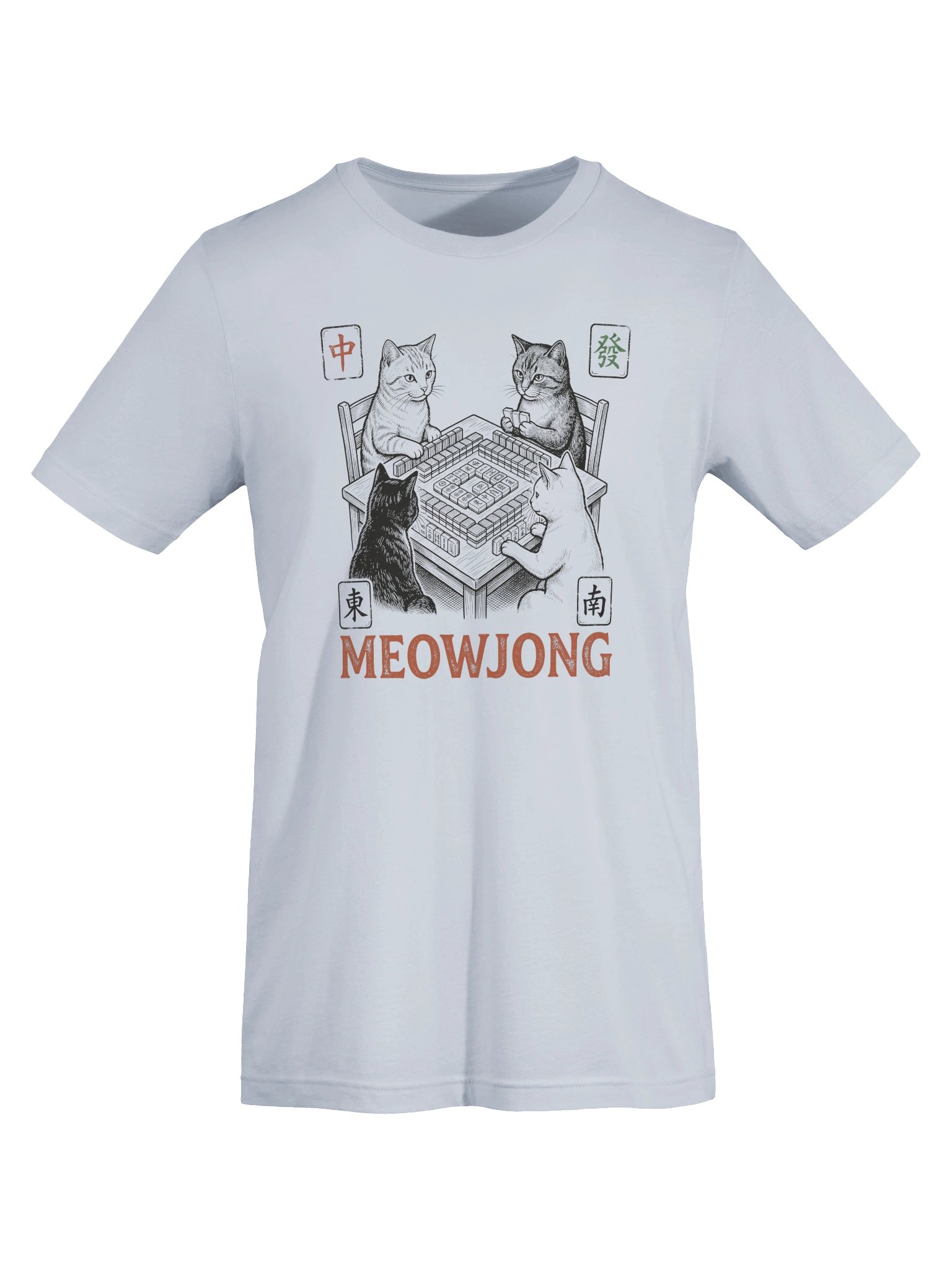 Meowjong Cat Mahjong T-Shirt | Funny Mahjong & Cat Lover Tee product image (6)