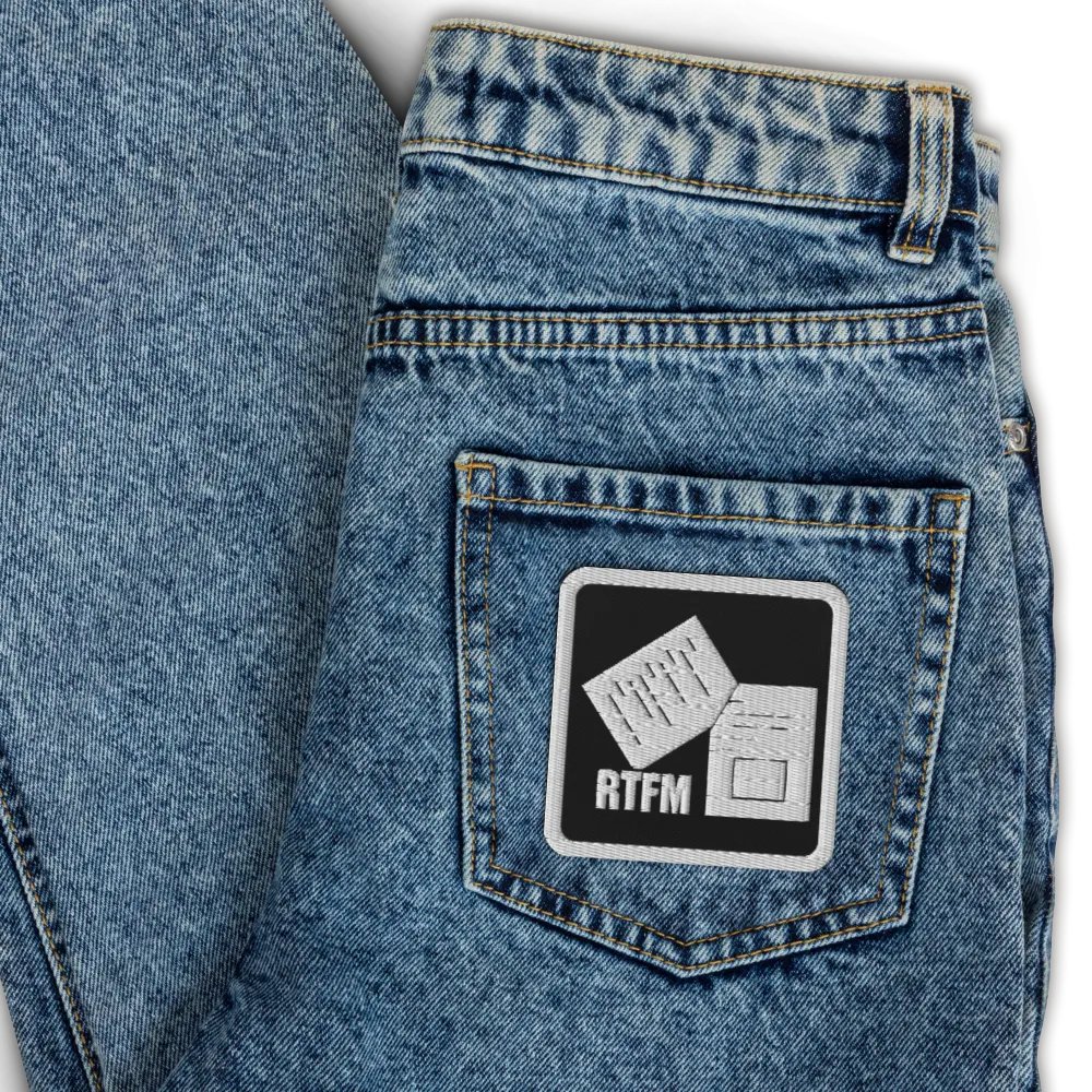 RTFM Embroidered Patch product image (3)