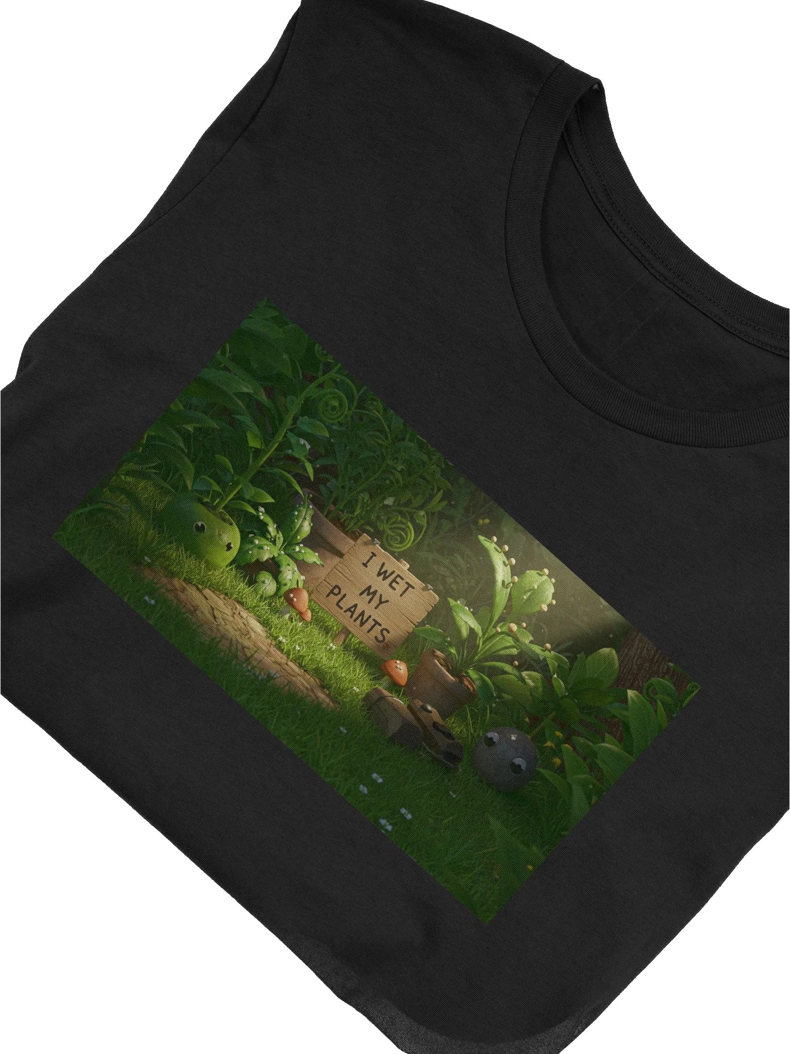 I Wet My Plants - Whimsical Garden Scene T-Shirt product image (46)