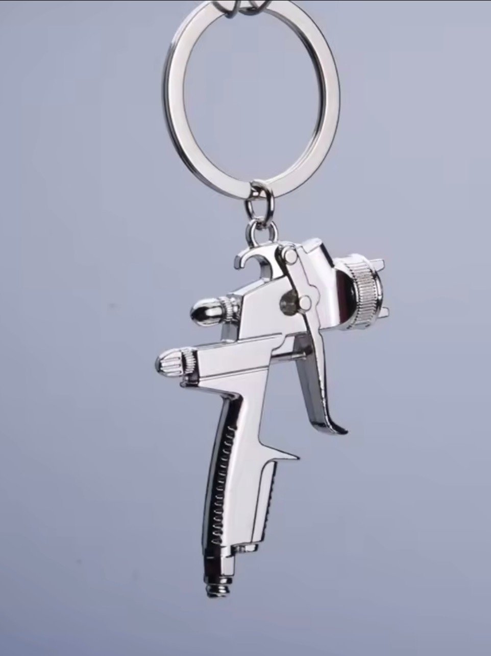 Metal New Spray Paint Gun Keychain Car Shop Tools High-pressure Paint Gun Model Key Chain Party Gift Pendant Key Ring K2011 product image (1)