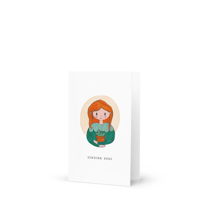 Sending Hugs Plant Hugging Lady Card product image (2)